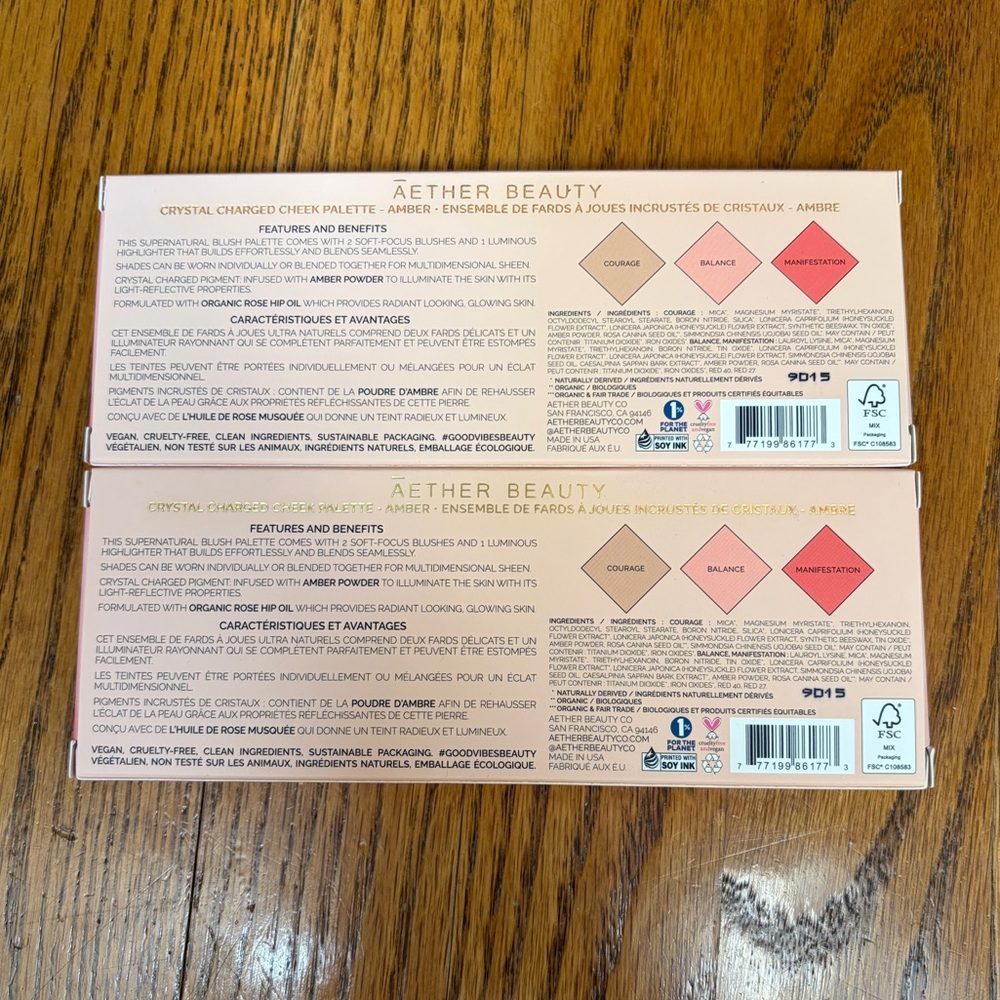 Aether Beauty Crystal Charged Amber Blush Shimmer Highlight Palette - Picture 3 of 6
